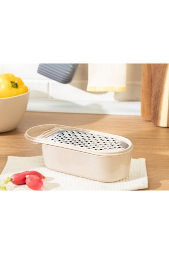 English Home Lily Hazneli Plastik 23 cm Koyu Bej Rende