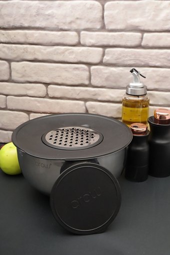 Arow Pratico Tr-2514 Hazneli Çelik 5 Parça Rende Seti
