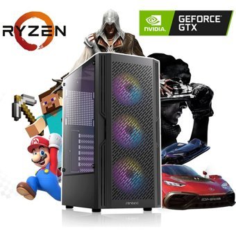 Vizyon Bilgisayar VİZY10 DG1660SR Harici GeForce GTX 1660 AMD Ryzen 5 5500 16 GB Ram DDR4 512 GB SSD Tower FreeDos Masaüstü Bilgisayar