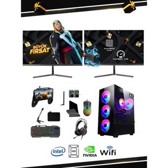 Ramtech DG-İ5-900 EKSTRA Harici GeForce GT 730 Intel Core i5 9400F 4 GB Ram 480 GB SSD Tower FreeDos 24 inç Monitörlü Masaüstü Bilgisayar