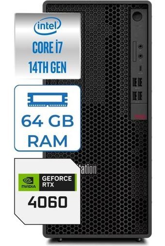 Lenovo Thinkstation P2 30FSS0VJ0041 Harici GeForce RTX 4060 Intel Core i7 14700 64 GB Ram DDR5 4 TB SSD Tower Windows 11 Pro Masaüstü Bilgisayar