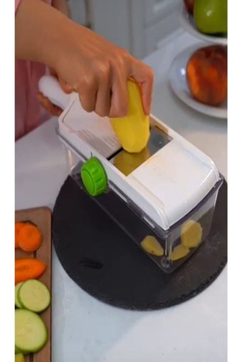 Hyd Mandoline Hazneli Çelik Rende Seti