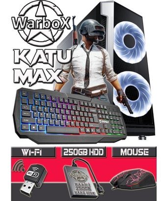 Warbox KATU MAX Harici Radeon R7 240 Intel Core i5 6500 16 GB Ram 250 GB HDD + 512 GB SSD Tower FreeDos Masaüstü Bilgisayar