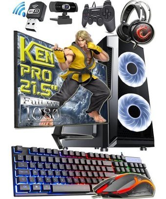 Warbox KEN Pro Harici Radeon R7 240 Intel Core i3 6100T 16 GB Ram 250 GB HDD + 240 GB SSD Tower FreeDos 21.5 inç Monitörlü Masaüstü Bilgisayar