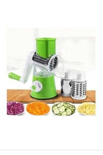 Pazariz Vegetable Slicer Kollu Çelik 4 Parça Yeşil Rende Seti