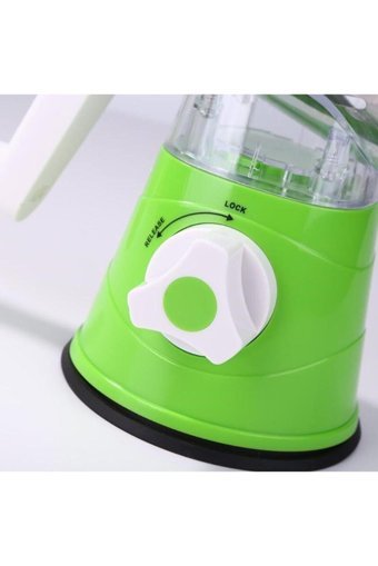 Pazariz Vegetable Slicer Kollu Çelik 4 Parça Yeşil Rende Seti