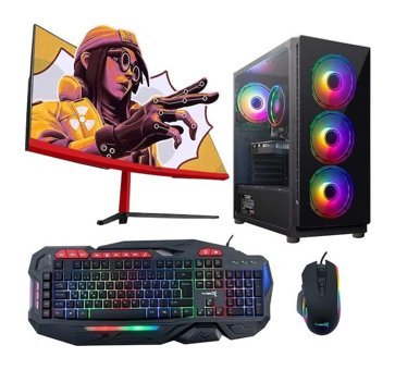 Turbox TX4423 Harici Radeon RX 560 Intel Core i7 4770 16 GB Ram 1 TB SSD Tower FreeDos 23.6 inç Monitörlü Masaüstü Bilgisayar