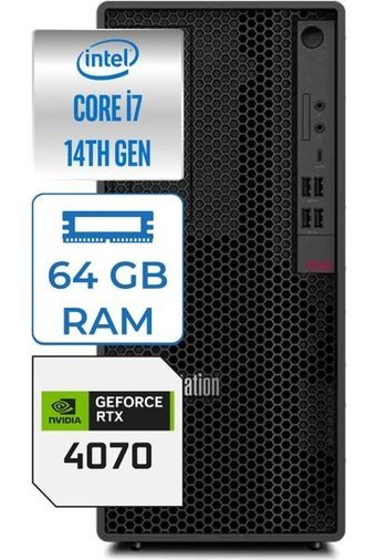 Lenovo Thinkstation P2 30FSS0VH0038 Harici GeForce RTX 4070 Intel Core i7 14700 64 GB Ram DDR5 1 TB SSD Tower Windows 11 Pro Masaüstü Bilgisayar