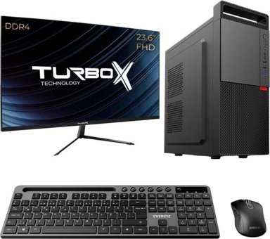 Turbox TX5192 Harici GeForce RTX 3060 Ti Intel Core i5 11400 32 GB Ram DDR4 512 GB SSD Tower FreeDos 23.6 inç Monitörlü Masaüstü Bilgisayar