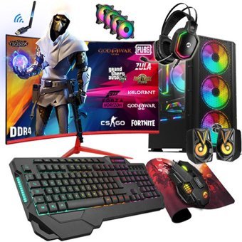 Zeiron BSX14 Harici GeForce GTX 1050 Ti AMD Ryzen 5 3600 16 GB Ram 512 GB SSD Tower FreeDos 23.8 inç Monitörlü Masaüstü Bilgisayar