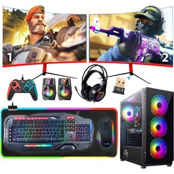 Turbox TX3814 Harici GeForce RTX 3060 Ti Intel Core i5 3470 16 GB Ram 512 GB SSD Tower FreeDos 23.6 inç Monitörlü Masaüstü Bilgisayar