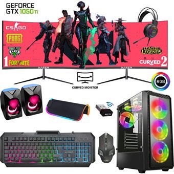 Xaser XSR548 Harici GeForce GTX 1050 Ti Intel Core i5 6400 16 GB Ram 512 GB SSD Tower FreeDos 24 inç Monitörlü Masaüstü Bilgisayar