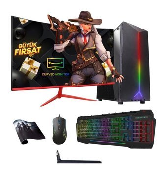 Ramtech DG1057 Harici Radeon RX 560 Intel Core i5 3470 16 GB Ram 480 GB SSD Tower FreeDos 23.8 inç Monitörlü Masaüstü Bilgisayar