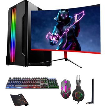 Ramtech RG505-026 Harici GeForce RTX 3060 Ti AMD Ryzen 5 5500 32 GB Ram 256 GB SSD Tower FreeDos 23.6 inç Monitörlü Masaüstü Bilgisayar