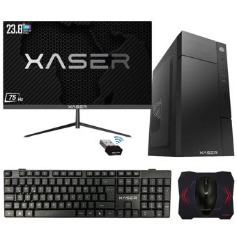 Xaser XSR387 Harici GeForce RTX 3060 Ti Intel Core i3 4130 8 GB Ram 256 GB SSD Tower FreeDos 23.8 inç Monitörlü Masaüstü Bilgisayar