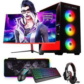 Ramtech BLAZE Y90 Harici GeForce RTX 3060 Ti Intel Core i7 4770 16 GB Ram 480 GB SSD Tower FreeDos 23.6 inç Monitörlü Masaüstü Bilgisayar