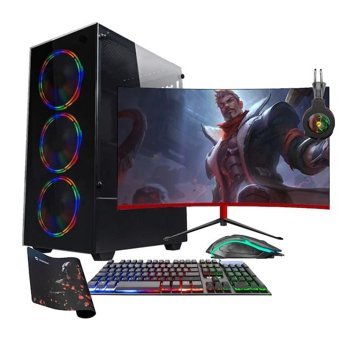 Ramtech Full Force FF60 Harici Radeon RX 550 Intel Xeon X5670 32 GB Ram 256 GB SSD Tower FreeDos 23.6 inç Monitörlü Masaüstü Bilgisayar