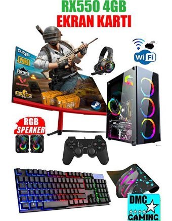 Dmc N38X Harici Radeon RX 550 Intel Core i5 3470 16 GB Ram 500 GB HDD + 256 GB SSD Tower FreeDos 23.8 inç Monitörlü Masaüstü Bilgisayar