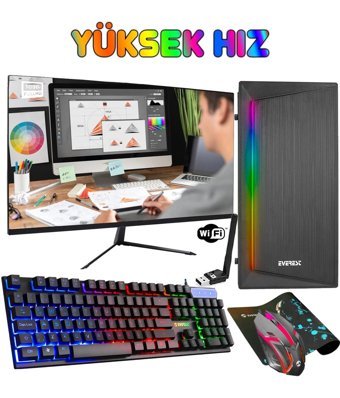 Biggamex MS49 Dahili Intel HD Graphics 2500 Intel Core i5 3470 8 GB Ram 500 GB HDD + 256 GB SSD Tower FreeDos 23.8 inç Monitörlü Masaüstü Bilgisayar