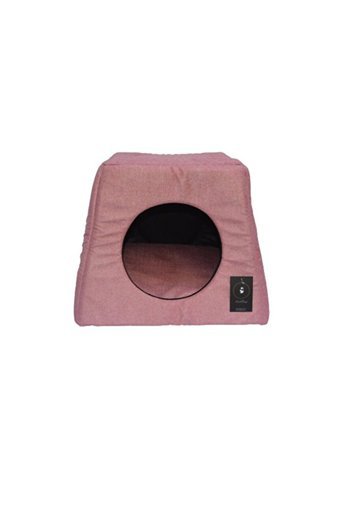 Panda Üç Fonksiyonlu Kare İç Mekan Kedi Evi Pembe