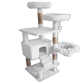 Lly LLY-15 Kare İç Mekan Kedi Evi Beyaz