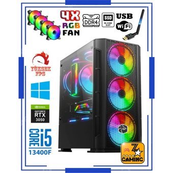 Zeiron OLİMPOS RTX5 Harici GeForce RTX 3050 Intel Core i5 13400F 16 GB Ram DDR4 1 TB SSD Tower FreeDos Masaüstü Bilgisayar