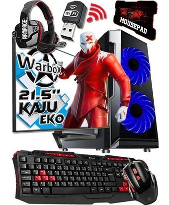 Warbox KAJU EKO Harici Radeon RX 550 Intel Core i5 6500 16 GB Ram 500 GB HDD + 256 GB SSD Tower FreeDos 21.5 inç Monitörlü Masaüstü Bilgisayar
