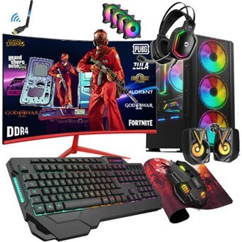 Zeiron STELLA X35 Harici Radeon RX 550 AMD Ryzen 5 3600 32 GB Ram DDR4 512 GB SSD Tower FreeDos 27 inç Monitörlü Masaüstü Bilgisayar