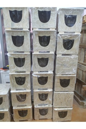 Acousticworld Kedi Kafalı Kare Su Geçirmez Dış Mekan Kedi Evi Ahşap Rengi