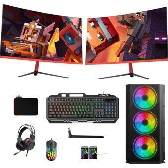Ramtech TK106 Harici GeForce RTX 3060 Ti Intel Core i3 12100F 8 GB Ram 540 GB HDD + 240 GB SSD Tower FreeDos 23.6 inç Monitörlü Masaüstü Bilgisayar