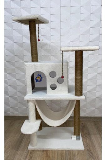 Cathause Cth15 Kare İç Mekan Kedi Evi Beyaz