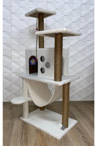 Cathause Cth15 Kare İç Mekan Kedi Evi Beyaz