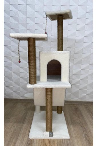 Cathause Cth15 Kare İç Mekan Kedi Evi Beyaz