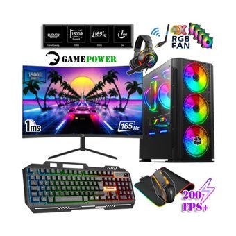 Zeiron GPRX5 Harici Radeon RX 550 AMD Ryzen 5 3600 16 GB Ram 500 GB HDD + 256 GB SSD Tower FreeDos 23.6 inç Monitörlü Masaüstü Bilgisayar