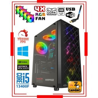 Zeiron OLİMPOS RTX1 Harici GeForce RTX 3060 Ti Intel Core i5 13400F 16 GB Ram DDR4 1 TB SSD Tower FreeDos Masaüstü Bilgisayar