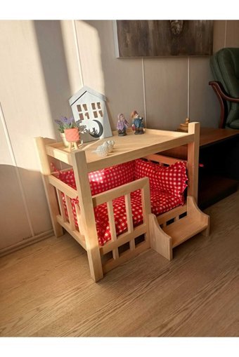 Zen Mobilya İç Mekan Kedi Evi Ahşap Rengi