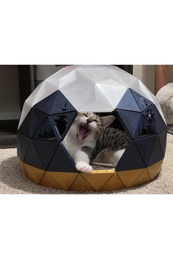 Turansoycraft Elegant Yuvarlak İç Mekan Kedi Evi Çok Renkli