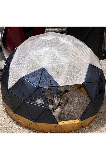 Turansoycraft Elegant Yuvarlak İç Mekan Kedi Evi Çok Renkli