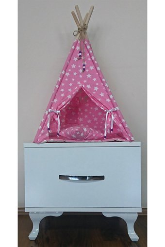 Altev Üçgen İç Mekan Kedi Evi Pembe