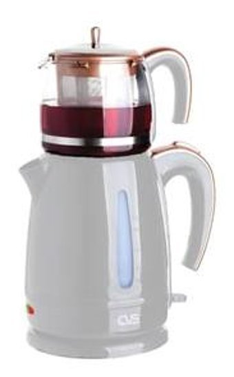 Cvs DN 1547 Latife Otomatik Cam Demlikli 1600 W Plastik Beyaz Çay Makinesi