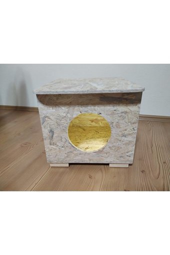 Acousticworld Kare Su Geçirmez Dış Mekan Kedi Evi Mavi