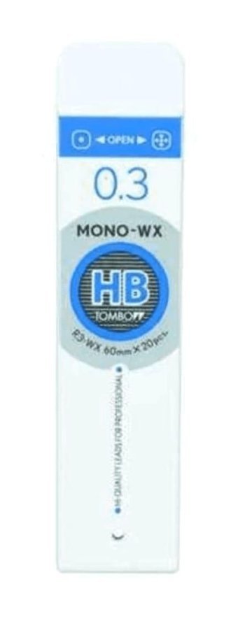 Tombow Mono-WX HB 0.3 mm 12'li Siyah Kalem Ucu 1 Adet