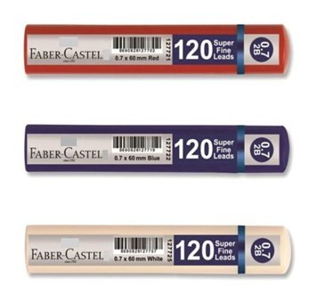 Faber-Castell 2B 0.7 mm 120'li Gri Kalem Ucu 3 Adet