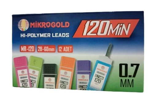 Mikro Gold 0.7 mm 120'li Kalem Ucu 12 Adet