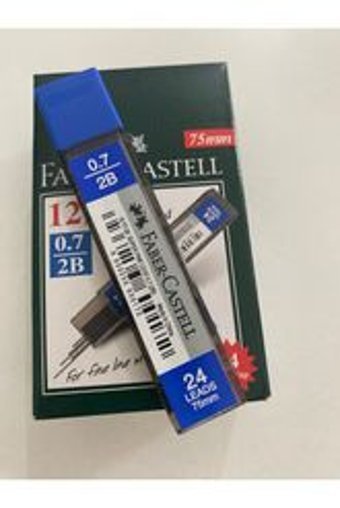 Faber-Castell 2B 0.7 mm 120'li Gri Kalem Ucu 1 Adet + 2 Adet Sınav Silgisi