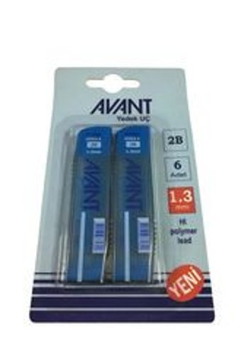 Avant 2B 1.3 mm 6'lı Gri Kalem Ucu 2 Adet