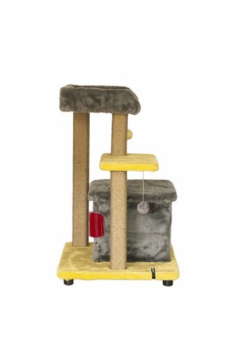Woodsman Exclusive Cat Furnitures Furnitures Jomon Sugi Dikdörtgen İç Mekan Kedi Evi Çok Renkli