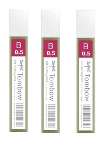 Tombow Min B 0.5 mm 12'li Siyah Kalem Ucu 3 Adet