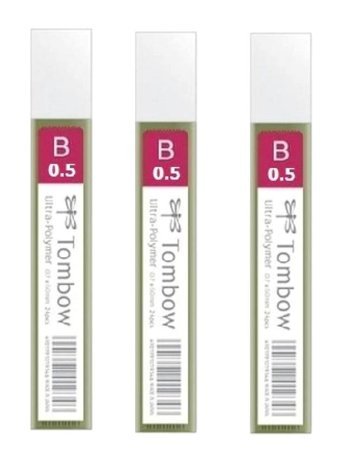 Tombow Min B 0.5 mm 12'li Siyah Kalem Ucu 3 Adet