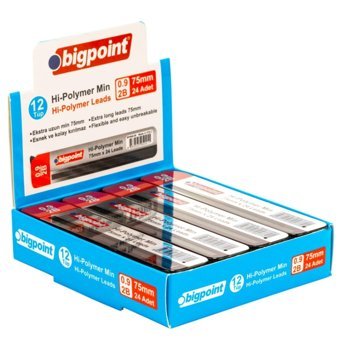 Bigpoint 2B 0.9 mm 24'lü Kalem Ucu 12 Adet